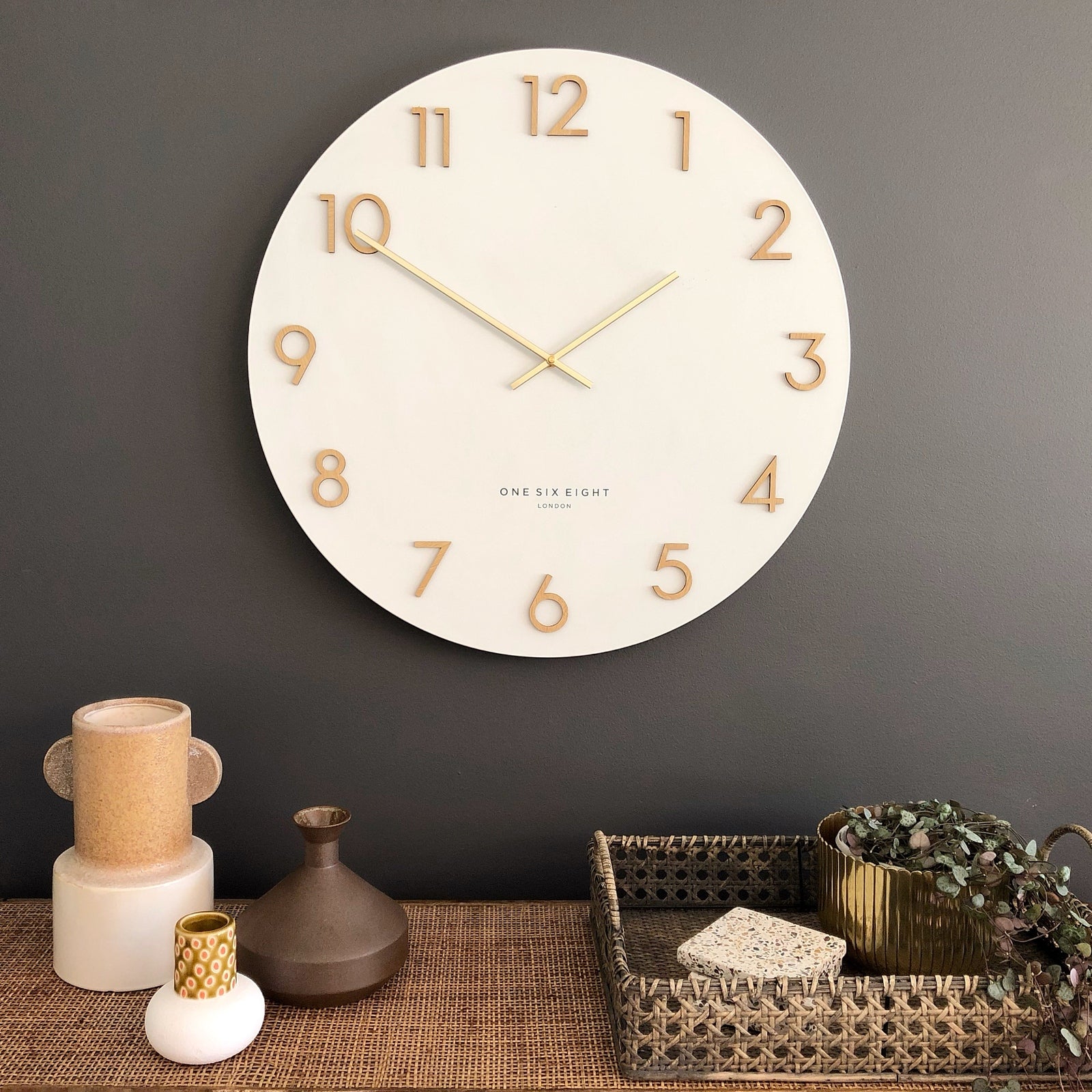 KATELYN White 60cm Metal Wall Clock