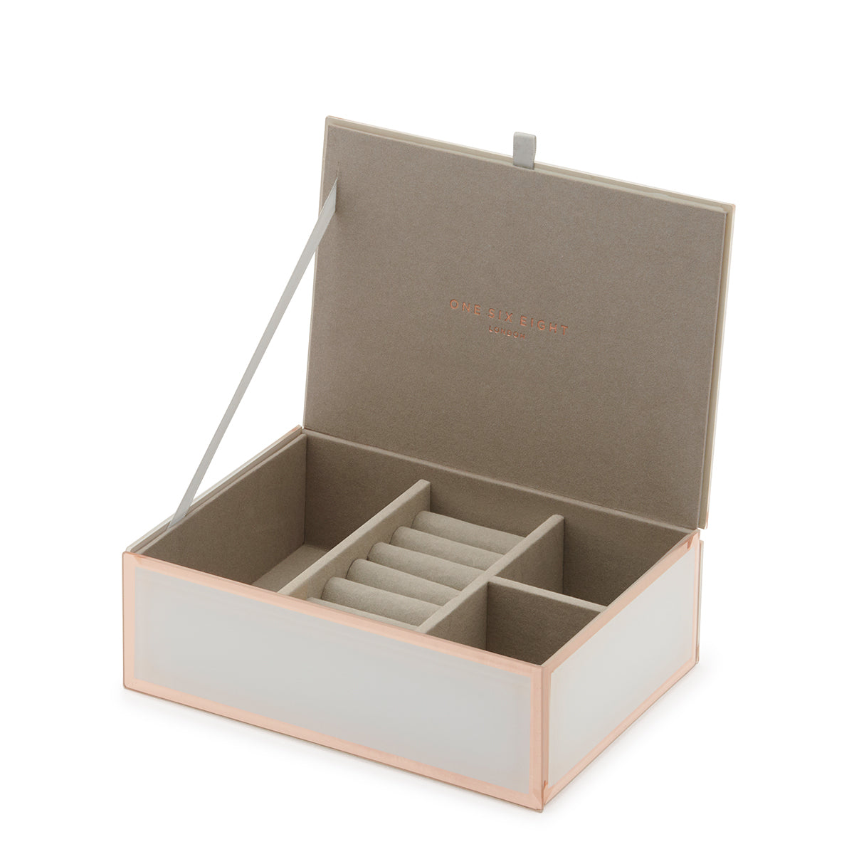 SARA White / Rose Gold Medium Jewellery Box