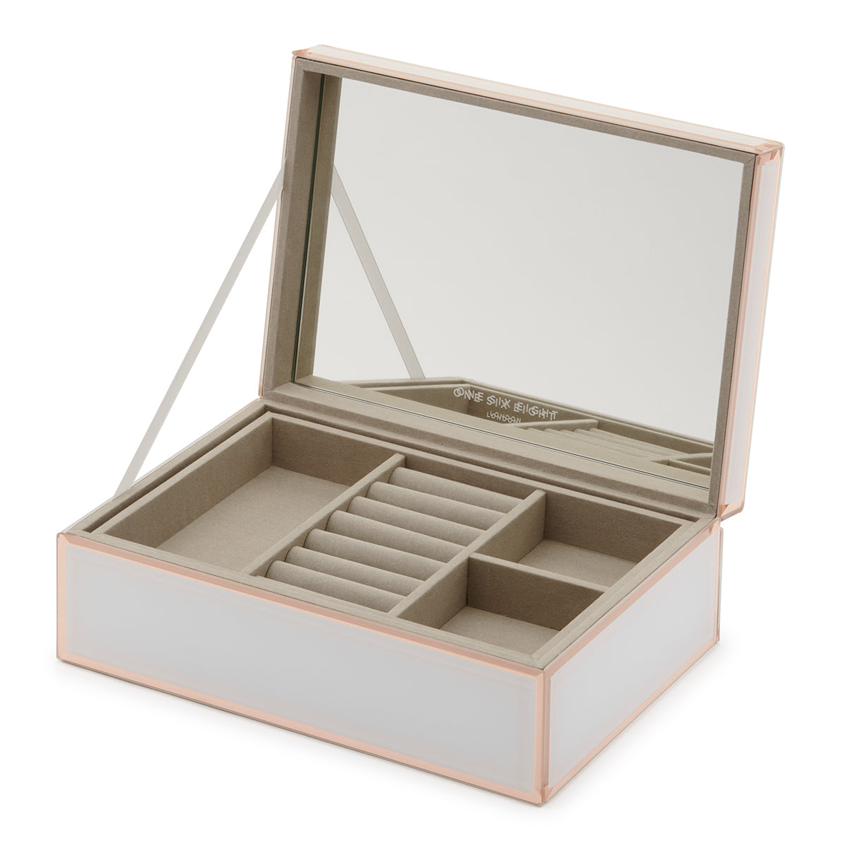 SARA White / Rose Gold Large Jewellery Box