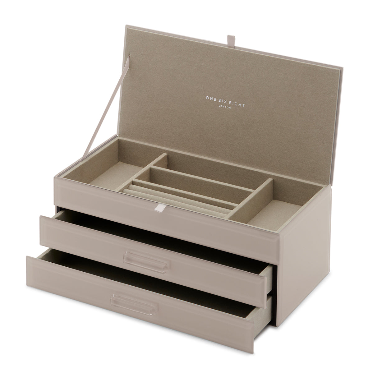 GABRIELLA Cool Grey Large Jewellery Box